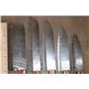 Image 8 : (10) *New* Damascus Steel Chef KNIVES, (2 different sets of 5) and 1 Butcher KNIFE (ONE$)