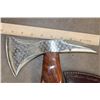 Image 4 : Contemporary Viking Style Battle Axe with a Steel Blade and a Leather Sheath