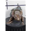 Image 4 : BRONZE FROG Pulling a BRONZE SNAIL Sculpture, Weight 9lbs
