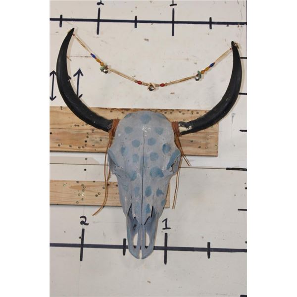 Painted and Embellished YAK Skull