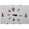 Image 4 : 23 Prehistoric Indian Flint Bird Point ARROWHEADS in a Glass and Wood Frame