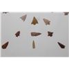 Image 5 : 23 Prehistoric Indian Flint Bird Point ARROWHEADS in a Glass and Wood Frame