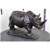 Image 1 : BRONZE RHINOCEROS Sculpture, Weight: 5lbs