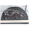 Image 2 : BRONZE RHINOCEROS Sculpture, Weight: 5lbs