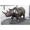 Image 5 : BRONZE RHINOCEROS Sculpture, Weight: 5lbs