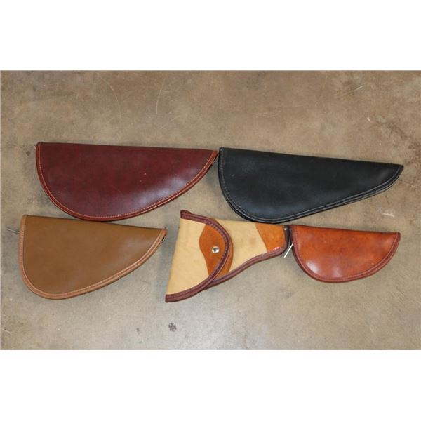 (5) Leather Handgun/Pistol Cases (ONE$)