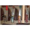 Image 5 : (30) *New* Damascus Steel Fixed Blade KNIVES with Leather Sheaths (ONE$)