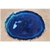 Image 1 : Polished Blue BRAZILIAN AGATE Slice with a Display Stand