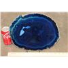 Image 2 : Polished Blue BRAZILIAN AGATE Slice with a Display Stand