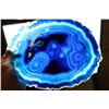 Image 4 : Polished Blue BRAZILIAN AGATE Slice with a Display Stand