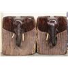 Image 1 : Hand Carved Ironwood or Leadwood ELEPHANT Book Ends from Zimbabwe