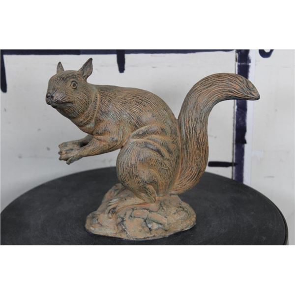 BRONZE SQUIRREL with an Acorn Sculpture, Weight 4lbs