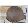 Image 5 : Original (Early) WW2 Fixed Bale U.S. M1 Steel Combat Helmet Shell with Combat Damage