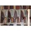 Image 5 : (20) *New* Damascus Steel Knives with Leather Sheaths (ONE$)
