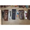 Image 8 : (20) *New* Damascus Steel Knives with Leather Sheaths (ONE$)