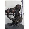 Image 1 : BRONZE LION and LIONESS Sculpture, Weight 14lbs