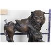 Image 2 : BRONZE LION and LIONESS Sculpture, Weight 14lbs