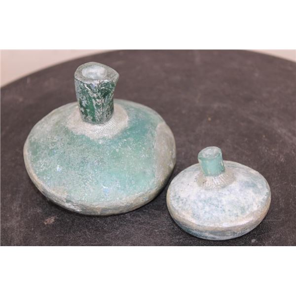 (2) Ancient ROMAN GLASS Bottles from the Roman Empire (ONE$)