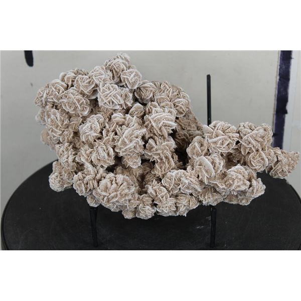 "Desert Rose" GYPSUM or SELENITE Crystal Formation with a Display Stand, Weight: 4lbs 5oz