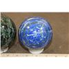 Image 11 : (1) GREEN APATITE Mineral Sphere and (1) LAPIS LAZULI Mineral Sphere (ONE$)