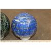 Image 8 : (1) GREEN APATITE Mineral Sphere and (1) LAPIS LAZULI Mineral Sphere (ONE$)