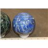 Image 9 : (1) GREEN APATITE Mineral Sphere and (1) LAPIS LAZULI Mineral Sphere (ONE$)