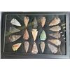 Image 1 : (18) ARROWHEAD Points in a Glass Case (ONE$)