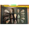 Image 3 : (18) ARROWHEAD Points in a Glass Case (ONE$)