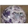 Image 8 : Big 7 lb DREAM AMETHYST Crystal Sphere with Inclusions and a BRASS Dragon Display Stand