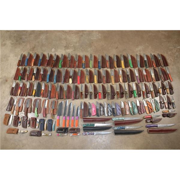 (100) *New* Damascus Steel and Carbon Steel Knives (ONE$)