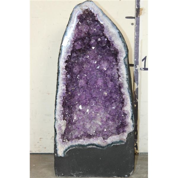 Big 61 lb Deep Purple AMETHYST Crystal Geode Cathedral