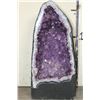 Image 1 : Big 61 lb Deep Purple AMETHYST Crystal Geode Cathedral