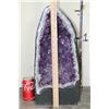 Image 2 : Big 61 lb Deep Purple AMETHYST Crystal Geode Cathedral