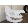 Image 8 : *TEXAS RESIDENTS ONLY* BLACK RHINOCERAS Skull with a Removable Bottom Jaw