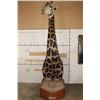 Image 1 : XXL 11' Tall GIRAFFE Pedestal Mount on a Wood Base with Wheels