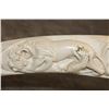 Image 5 : *TEXAS RESIDENTS ONLY* Hand-carved or Scrimshawed AFRICAN ELEPHANT IVORY Tusk with an Animal Scene