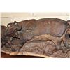 Image 10 : Huge Original Hand-carved Leadwood Sculpture of 3 CAPE BUFFALO by artist Robert Nzali
