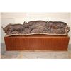 Image 1 : Huge Original Hand-carved Leadwood Sculpture of 3 CAPE BUFFALO by artist Robert Nzali
