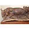 Image 5 : Huge Original Hand-carved Leadwood Sculpture of 3 CAPE BUFFALO by artist Robert Nzali