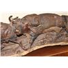 Image 9 : Huge Original Hand-carved Leadwood Sculpture of 3 CAPE BUFFALO by artist Robert Nzali