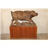 Image 1 : XXL Original Leadwood Carving of a CAPE BUFFALO by artist Robert Nzali