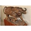 Image 7 : XXL Original Leadwood Carving of a CAPE BUFFALO by artist Robert Nzali