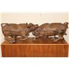 Image 17 : XL Original Hand-carved Leadwood Sculpture of 2 CAPE BUFFALO by African artist Robert Nzali