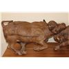 Image 19 : XL Original Hand-carved Leadwood Sculpture of 2 CAPE BUFFALO by African artist Robert Nzali
