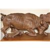 Image 7 : XL Original Hand-carved Leadwood Sculpture of 2 CAPE BUFFALO by African artist Robert Nzali