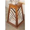 Image 10 : ZEBRA Pedestal Mount with 4 ZEBRA Hide Panels on its Wooden Base