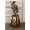 Image 1 : ZEBRA Pedestal Mount with 4 ZEBRA Hide Panels on its Wooden Base