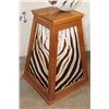 Image 7 : ZEBRA Pedestal Mount with 4 ZEBRA Hide Panels on its Wooden Base