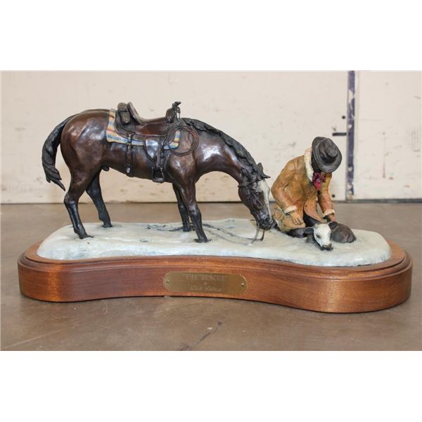 "The Rescue" Original BRONZE Sculpture by artist Dick Spirup. Numbered 3/35 with a COA