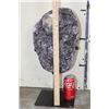 Image 2 : Big 20 lb Natural Druzy AMETHYST Crystal Cluster on a custom Metal Stand